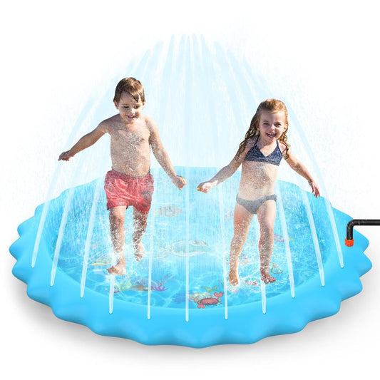 168cm Round Inflatable Sprinkler Splash Pad Play Mat Water Summer Toy Kids